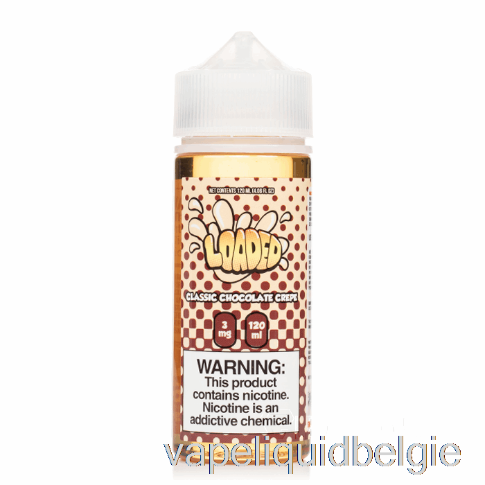 Vape België Klassieke Chocoladecrêpe - Geladen E-vloeistof - Meedogenloze Dampen - 120ml 3mg